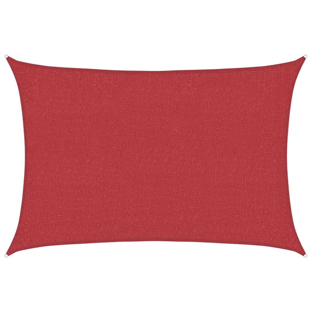 vidaXL Voile d'ombrage 160 g/m² rouge 2x2,5 m HDPE