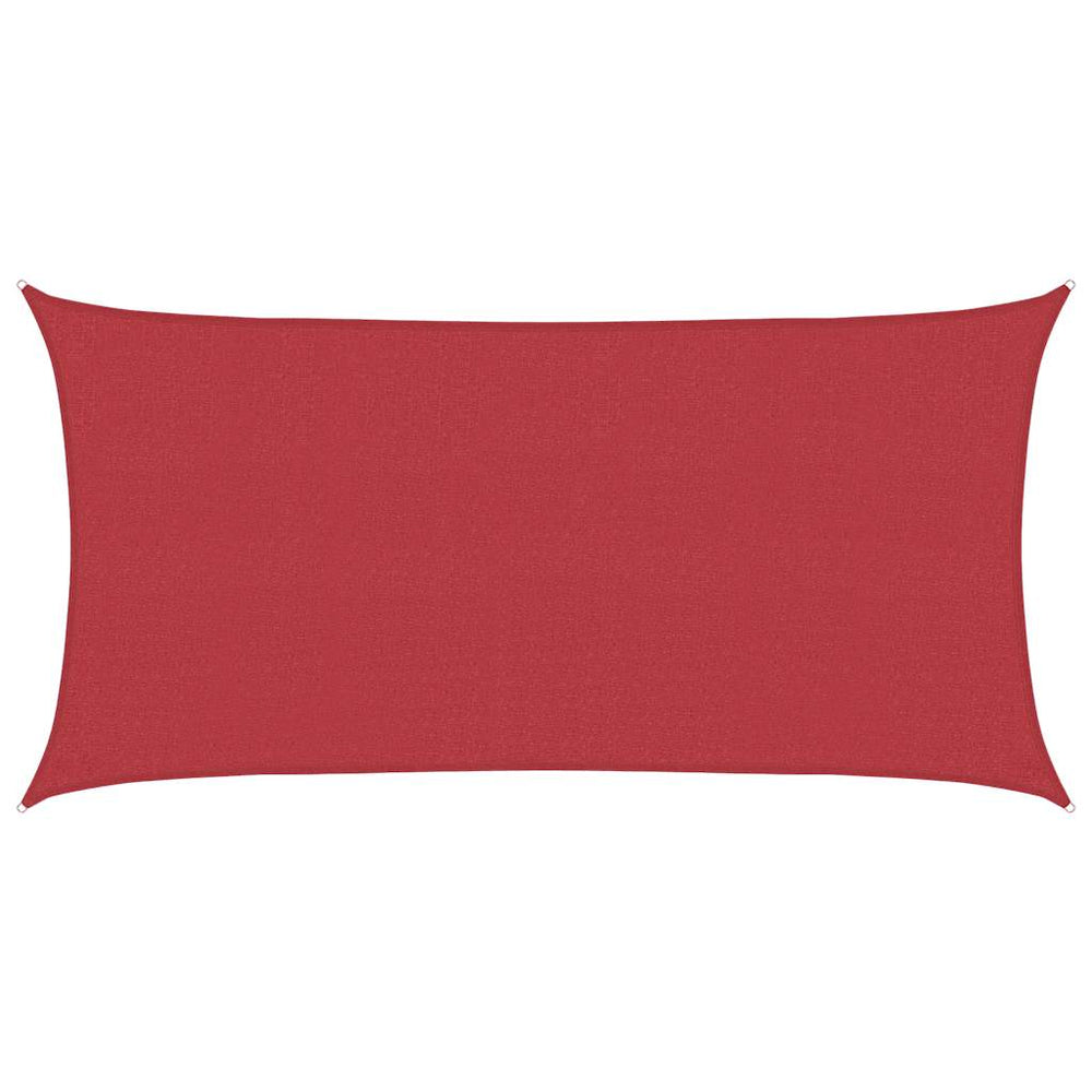 vidaXL Voile d'ombrage 160 g/m² rouge 2x3,5 m HDPE