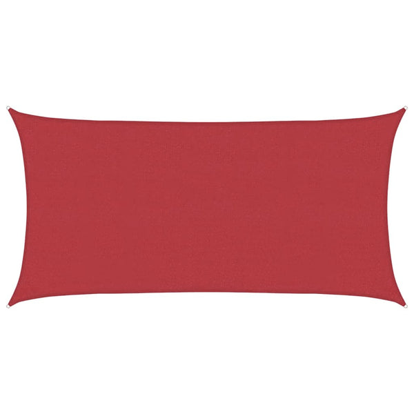 Sonnensegel 160 g/m² Rot 2x4 m HDPE