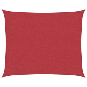Sonnensegel 160 g/m² Rot 2,5x3 m HDPE