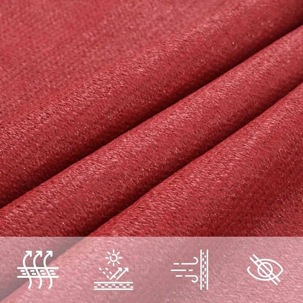 Sonnensegel 160 g/m² Rot 2,5x3 m HDPE