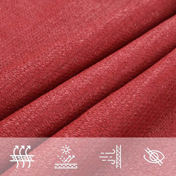 Sonnensegel 160 g/m² Rot 2,5x3,5 m HDPE