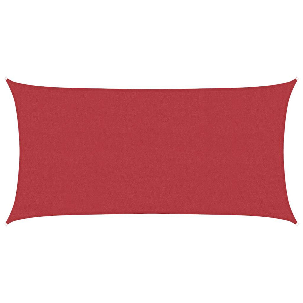 vidaXL Voile d'ombrage 160 g/m² rouge 3x6 m PEHD