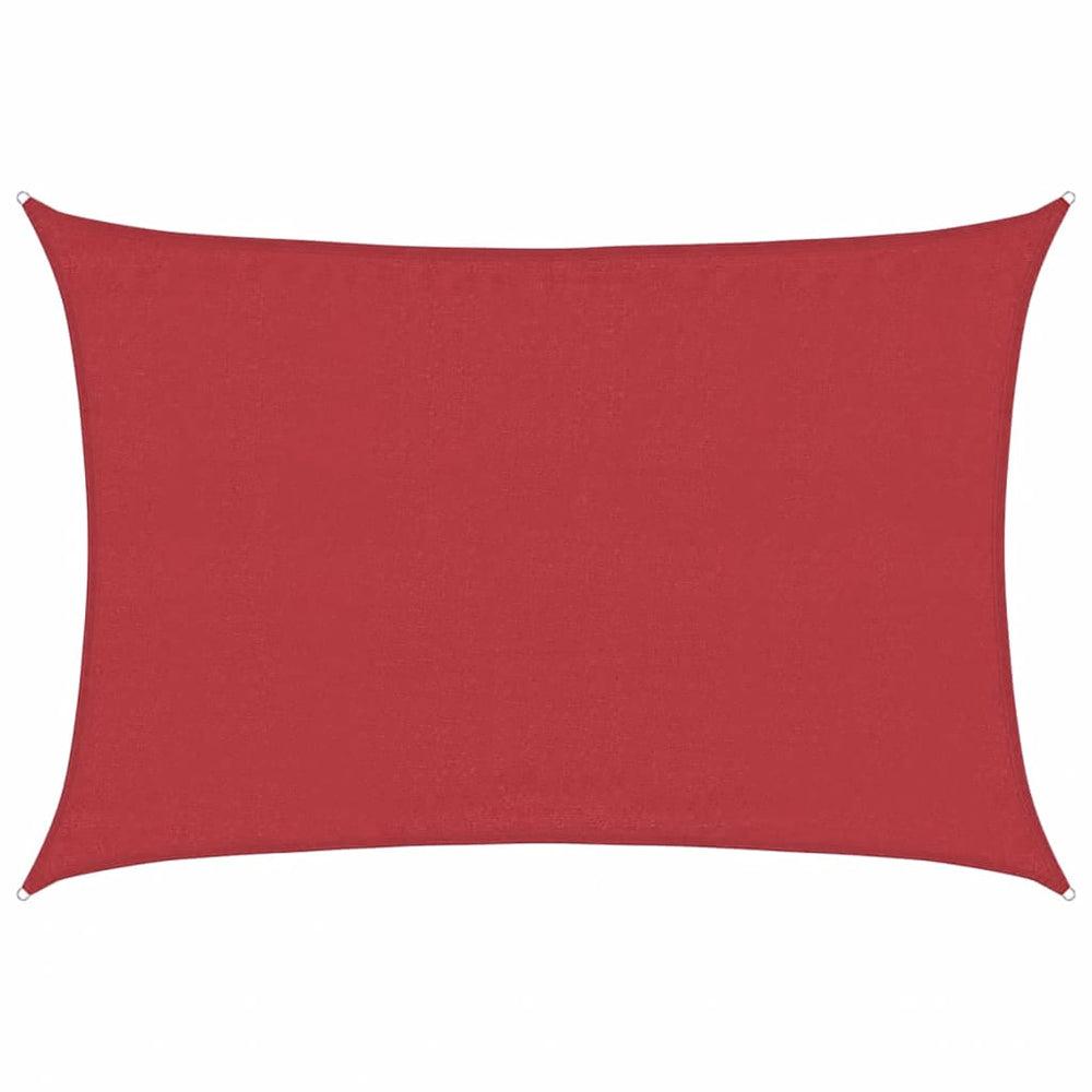 vidaXL Voile d'ombrage 160 g/m² rouge 3,5x5 m en PEHD