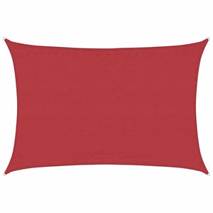 Sonnensegel 160 g/m² Rot 3,5x5 m HDPE