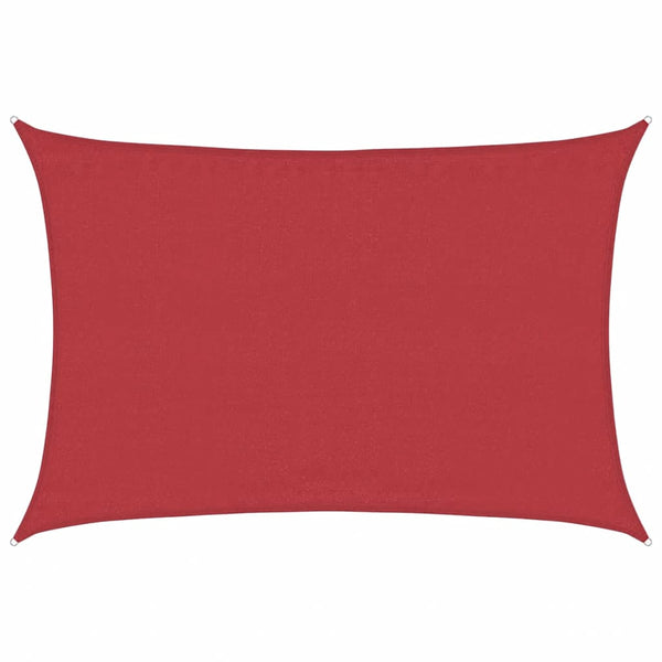 Sonnensegel 160 g/m² Rot 3,5x5 m HDPE