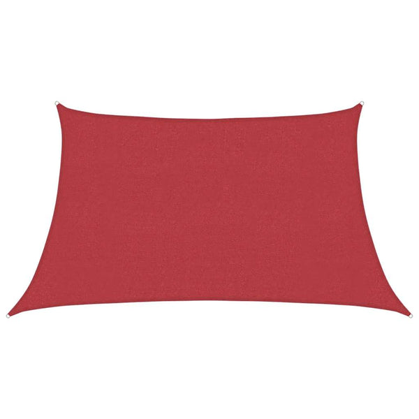 Sonnensegel 160 g/m² Rot 3/4x2 m HDPE