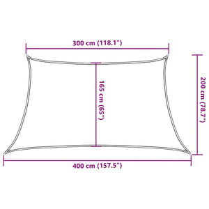 Sonnensegel 160 g/m² Rot 3/4x2 m HDPE