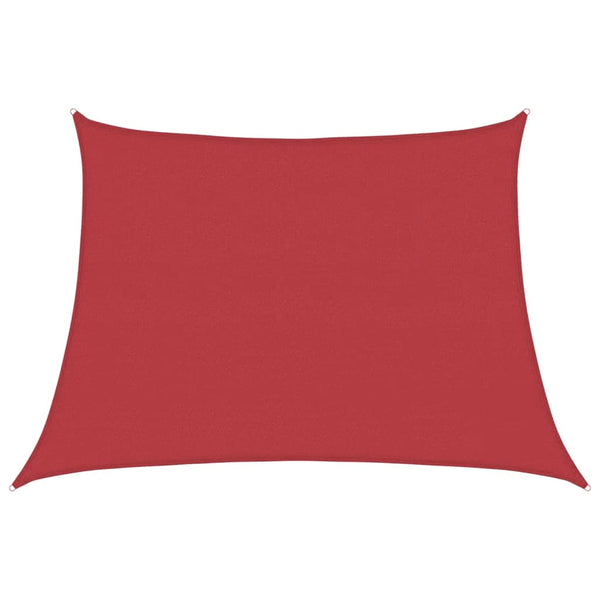 Sonnensegel 160 g/m² Rot 4/5x3 m HDPE