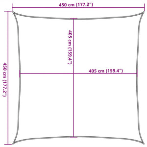 Sonnensegel 160 g/m² Quadratisch Orange 4,5x4,5 m HDPE