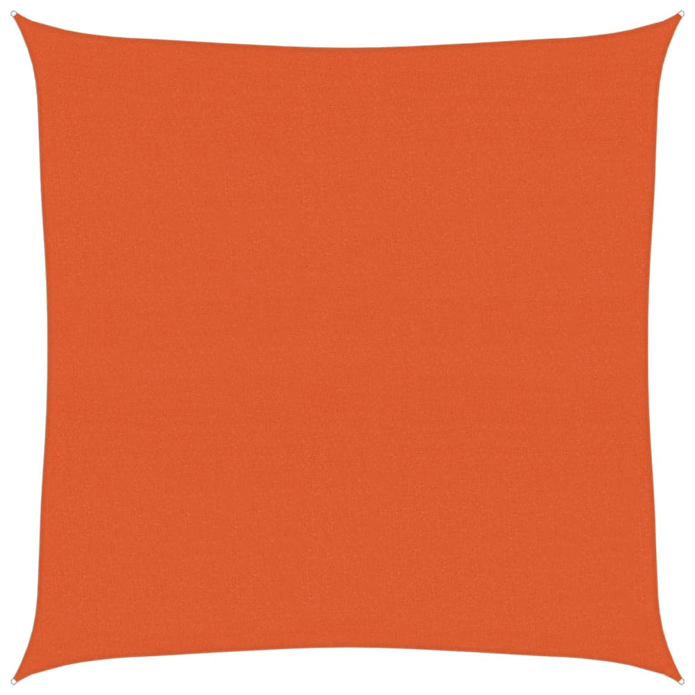 vidaXL Voile d'ombrage Carré Orange 6x6 m HDPE 160 g/m²