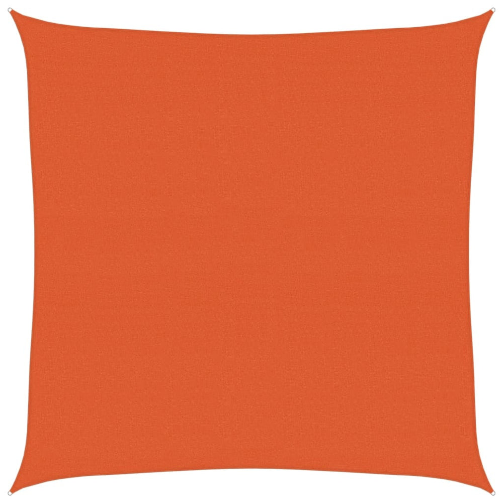 vidaXL Voile d'ombrage Carré Orange 7x7 m HDPE 160 g/m²