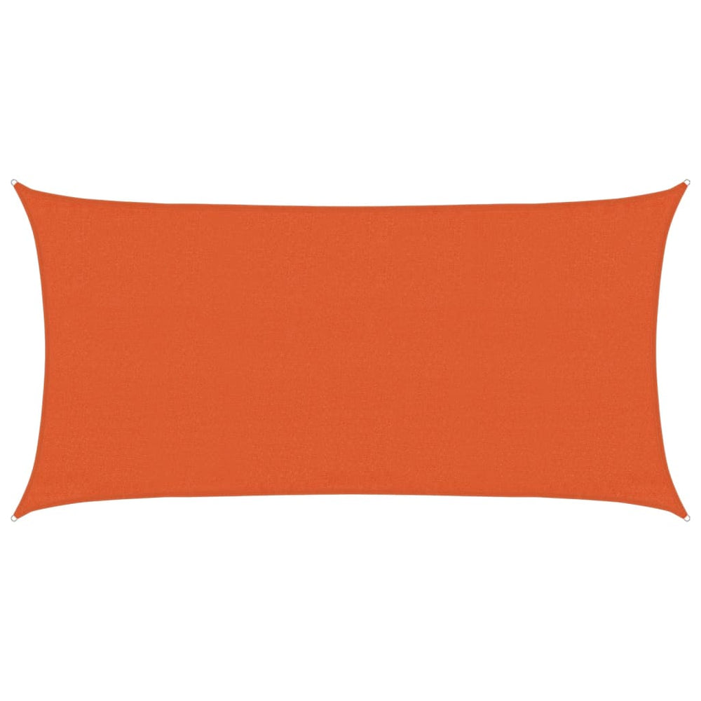 vidaXL Voile d'ombrage rectangulaire 160 g/m² Orange 3x6 m PEHD