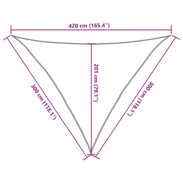 Sonnensegel 160 g/m² Orange 3x3x4,2 m HDPE