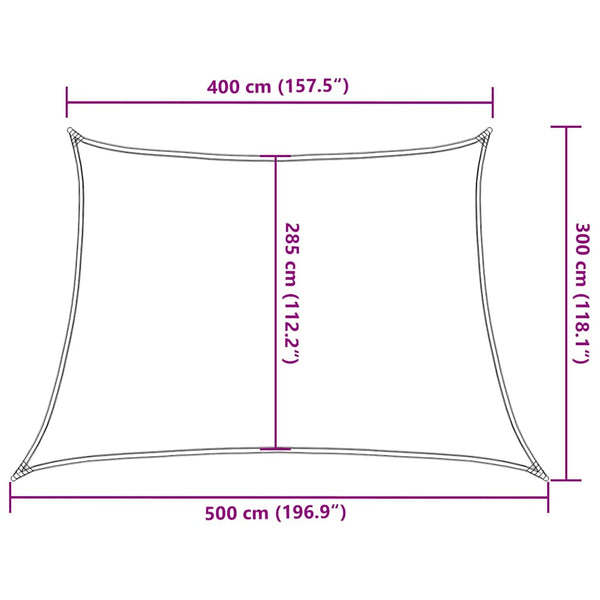 Sonnensegel 160 g/m² Trapezform Orange 4/5x3 m HDPE