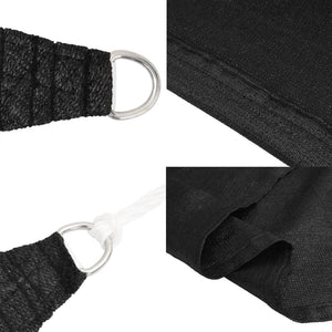 vidaXL Voile d'ombrage 160 g/m² Noir 5x5 m PEHD