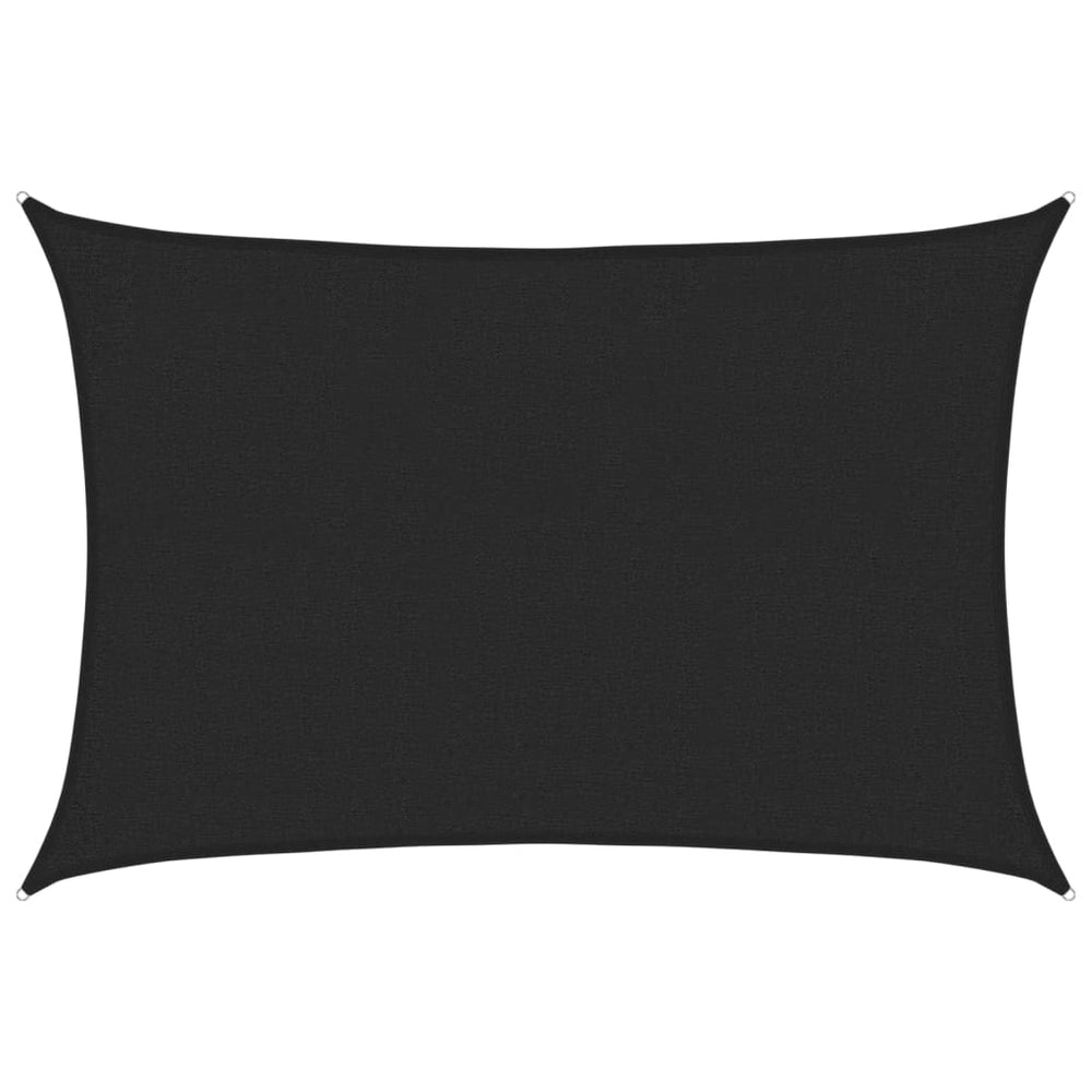 vidaXL Voile d'ombrage 160 g/m² Noir 2x2,5 m HDPE