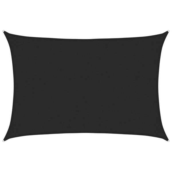 Sonnensegel 160 g/m² Schwarz 2x2,5 m HDPE
