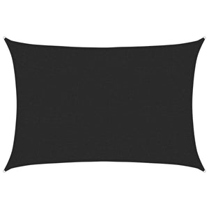 Sonnensegel 160 g/m² Schwarz 2x3 m HDPE