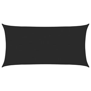 Sonnensegel 160 g/m² Schwarz 2x4 m HDPE