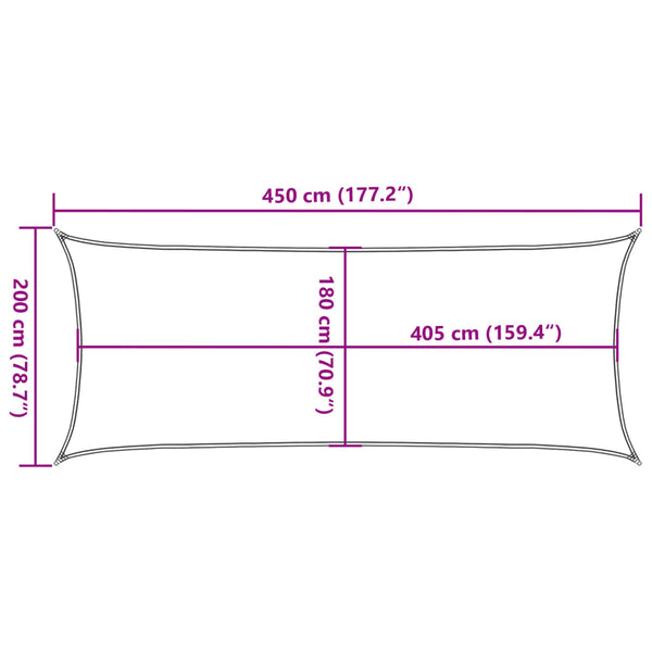 vidaXL Voile d'ombrage 160 g/m² noir 2x4,5 m en PEHD