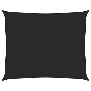 Sonnensegel 160 g/m² Schwarz 2,5x3 m HDPE