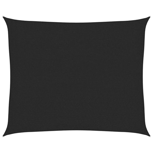 Sonnensegel 160 g/m² Schwarz 2,5x3 m HDPE