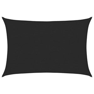 Sonnensegel 160 g/m² Schwarz 2,5x4 m HDPE