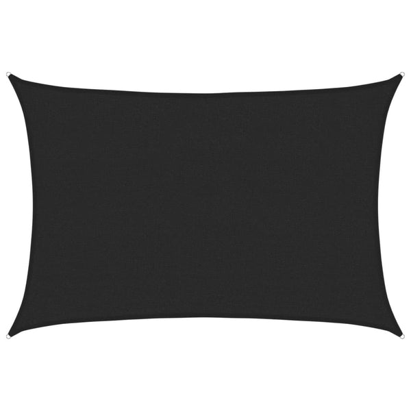 Sonnensegel 160 g/m² Schwarz 2,5x4 m HDPE