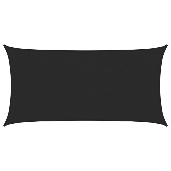 vidaXL Voile d'ombrage 160 g/m² Noir 2,5x4,5 m en PEHD