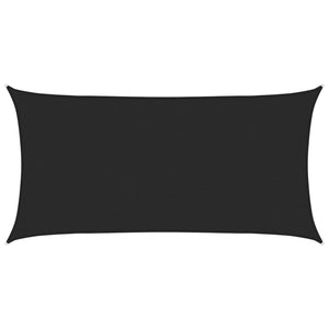 Sonnensegel 160 g/m² Schwarz 2,5x5 m HDPE