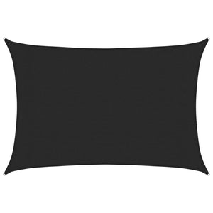 Sonnensegel 160 g/m² Schwarz 3x4 m HDPE