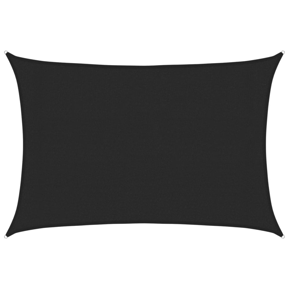 vidaXL Voile d'ombrage 160 g/m² Noir 3x5 m PEHD