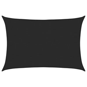Sonnensegel 160 g/m² Schwarz 3x5 m HDPE
