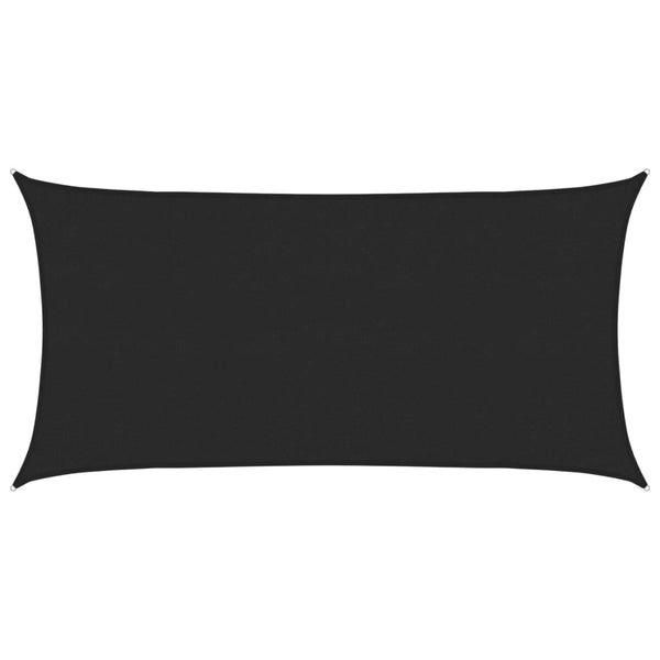 vidaXL Voile d'ombrage 160 g/m² Noir 3x6 m HDPE