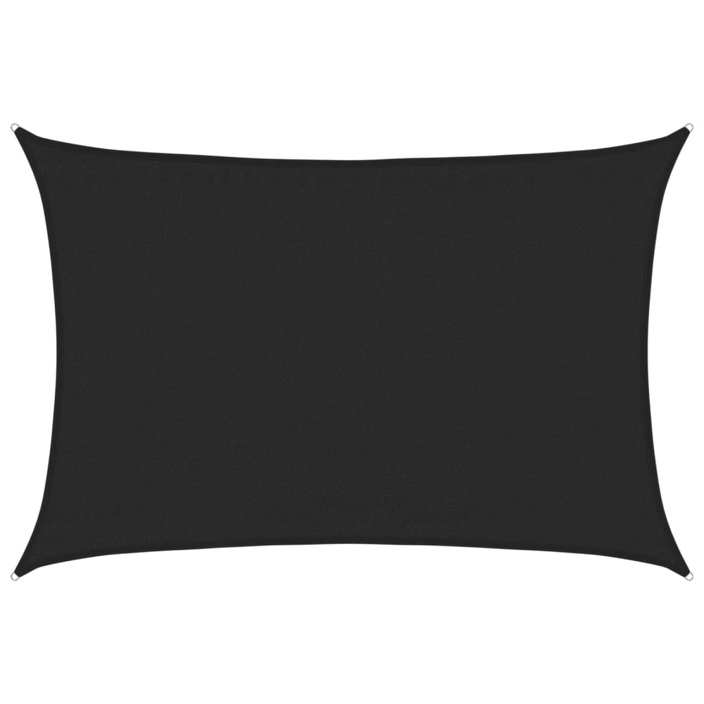 vidaXL Voile d'ombrage 160 g/m² noir 3,5x4,5 m HDPE