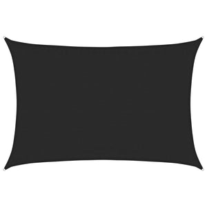 Sonnensegel 160 g/m² Schwarz 3,5x4,5 m HDPE