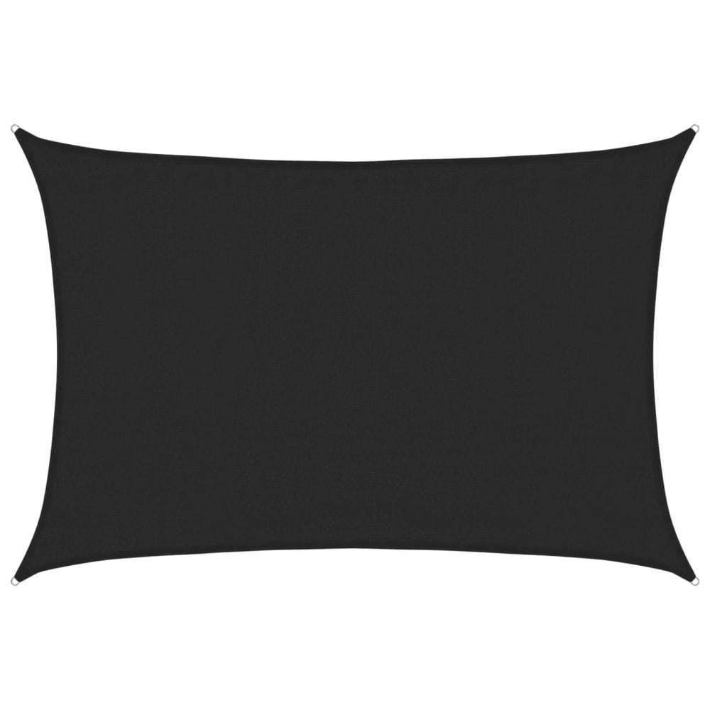 vidaXL Voile d'ombrage 160 g/m² Noir 3,5x5 m PEHD
