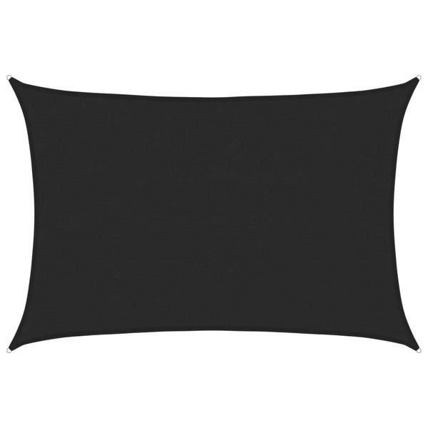 Sonnensegel 160 g/m² Schwarz 4x5 m HDPE