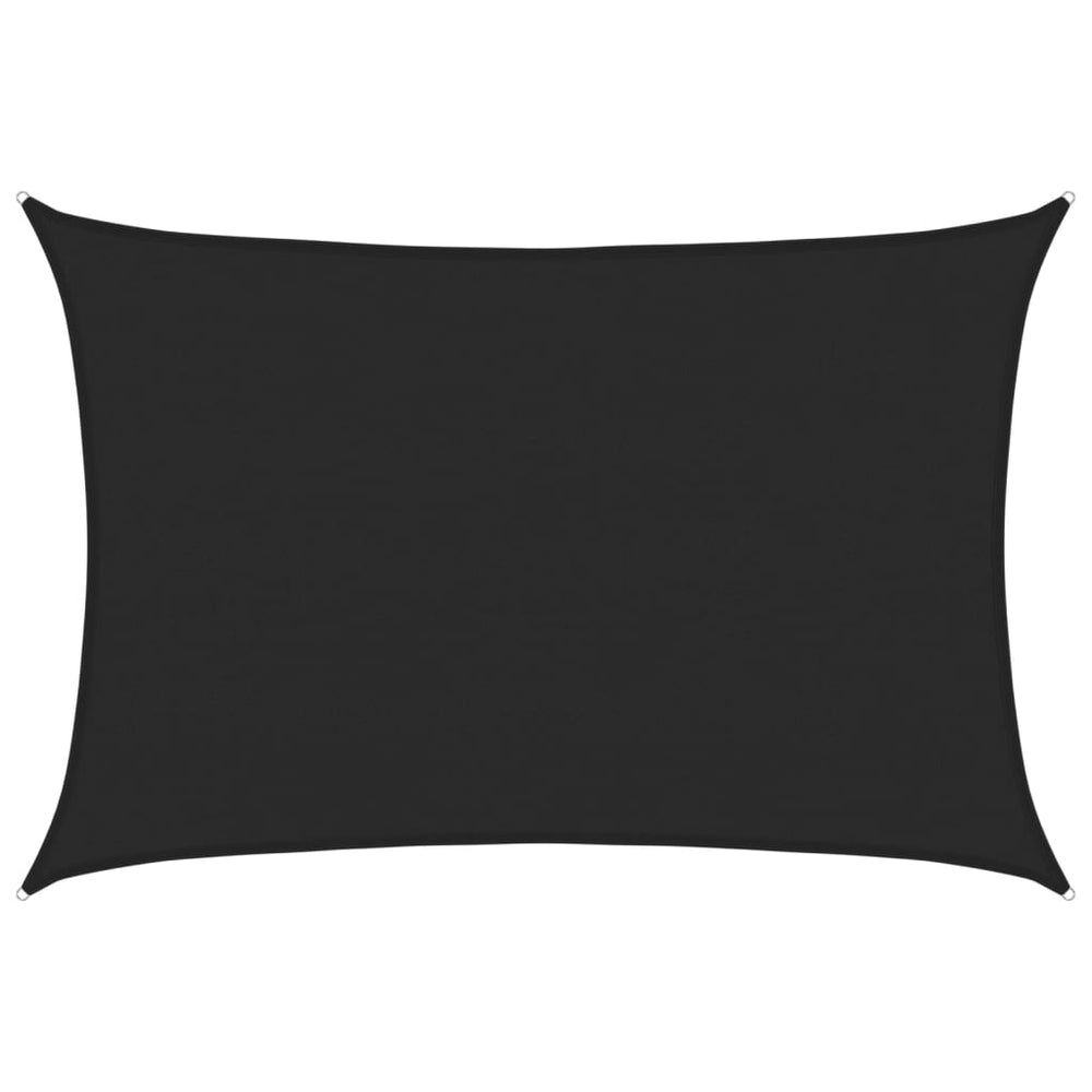 vidaXL Voile d'ombrage 160 g/m² Noir 5x6 m HDPE