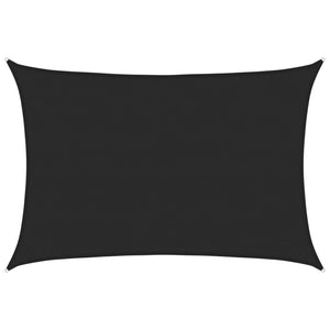 vidaXL Voile d'ombrage 160 g/m² Noir 5x6 m HDPE