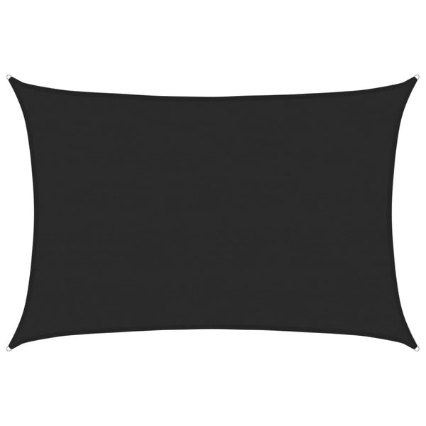 vidaXL Voile d'ombrage 160 g/m² Noir 5x6 m HDPE