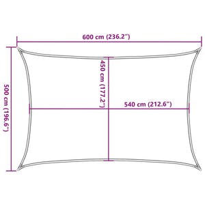 vidaXL Voile d'ombrage 160 g/m² Noir 5x6 m HDPE