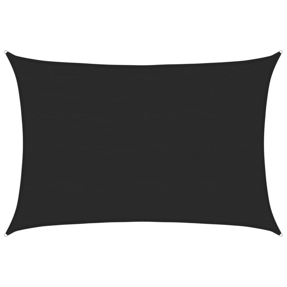 vidaXL Voile d'ombrage 160 g/m² Noir 5x7 m PEHD