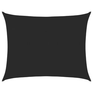 Sonnensegel 160 g/m² Schwarz 6x7 m HDPE
