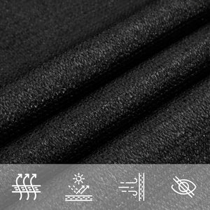 Sonnensegel 160 g/m² Schwarz 6x7 m HDPE