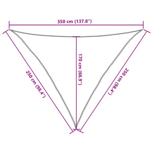 Sonnensegel 160 g/m² Schwarz 2,5x2,5x3,5 m HDPE