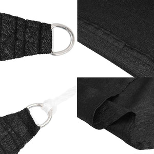 vidaXL Voile d'ombrage triangulaire noire 160 g/m² 3x4x4 m PEHD