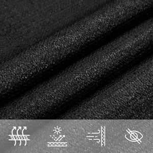 vidaXL Voile d'ombrage triangulaire noire 160 g/m² 3x4x4 m PEHD