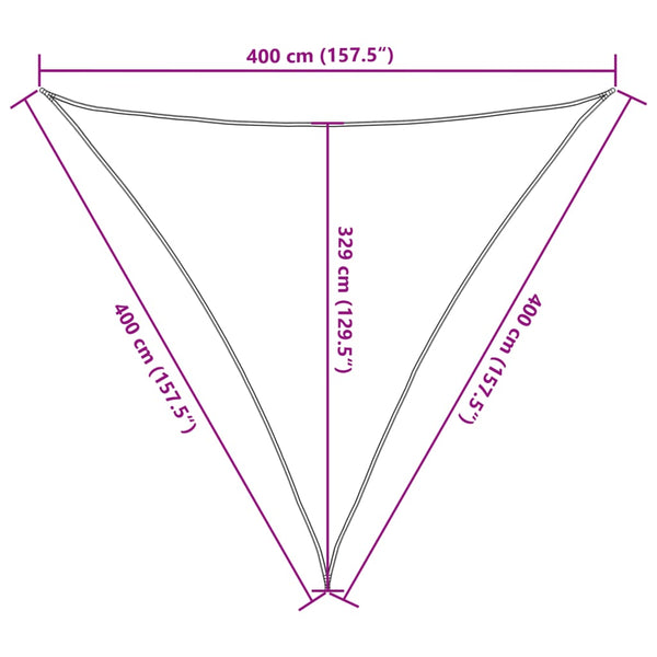 vidaXL Voile d'ombrage 160 g/m² Noir 4x4x4 m PEHD